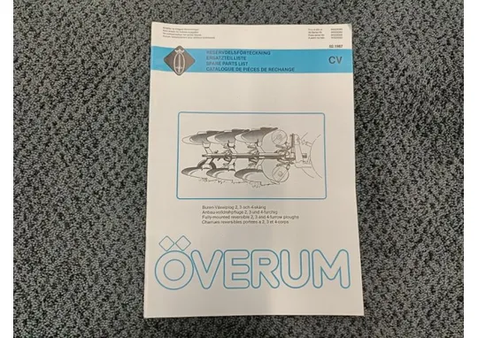 Överum paluuaurojen / Varaosakirja / Englanninkielinen