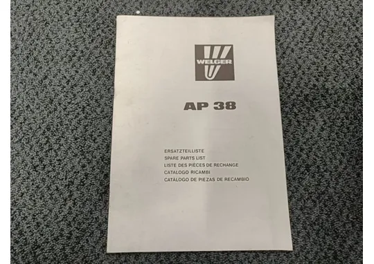 Welger AP 38 / Käyttöohje / Englanninkielinen