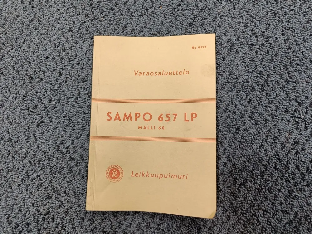 Sampo 657 LP malli 60 / Varaosaluettelo leikkuupuimuriin