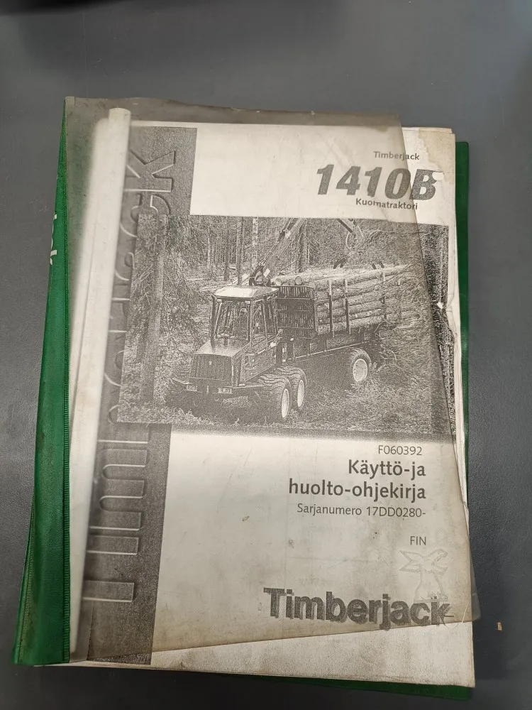 Timberjack kuormatraktori 1410B / 17DD0280- käyttö- ja huolto-ohjekirja