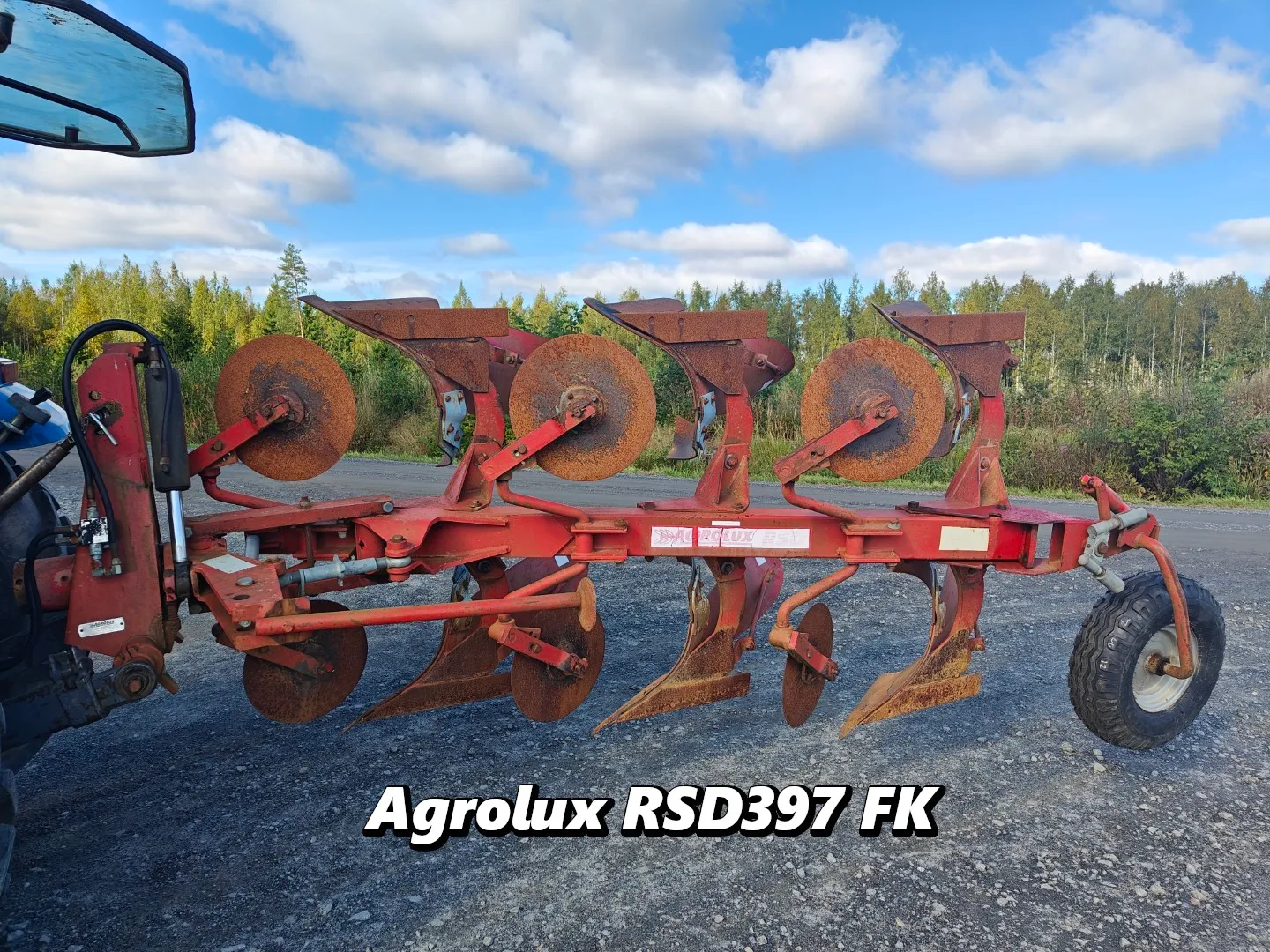 Agrolux RSD397FK kääntöaura 3-siipinen / kuorimet ja kiekkoleikkurit, katso video!