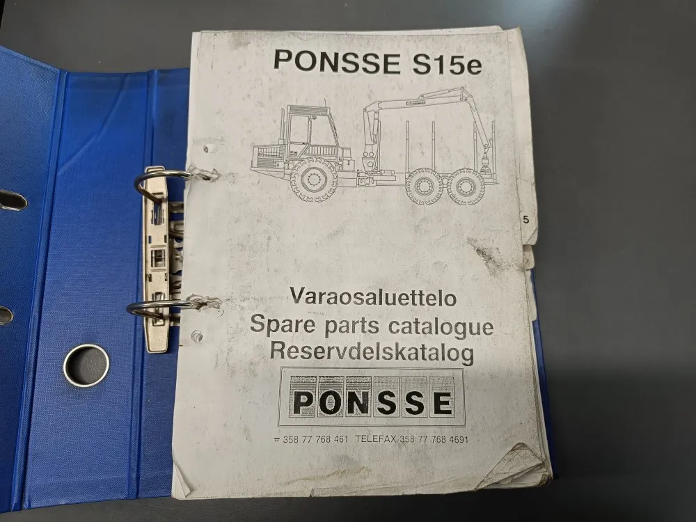 Ponsse s15e / Varaosaluettelo yksi kansio