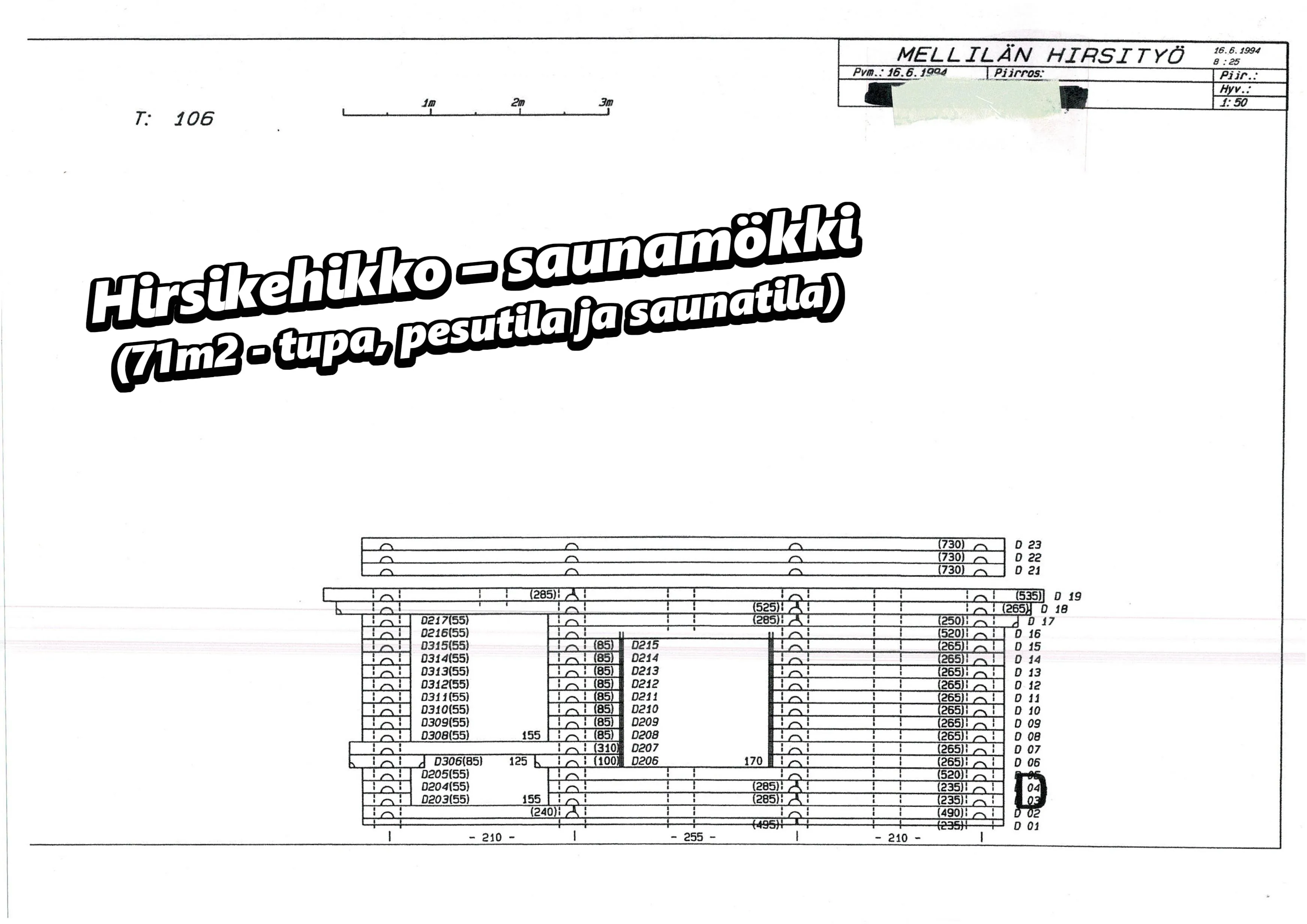 Hirsikehikko - saunamökki / Tupa, pesuhuone ja saunatila