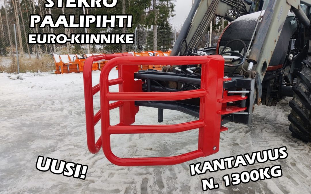 Stekro paalipihti max. 180cm / 1300kg – EURO-kiinnike – VIDEO