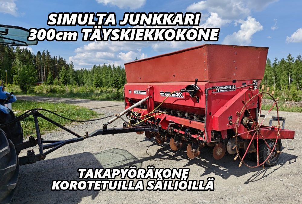 Kylvölannoitin Simulta-Junkkari 300cm, takapyörä- ja täyskiekkokone – VIDEO