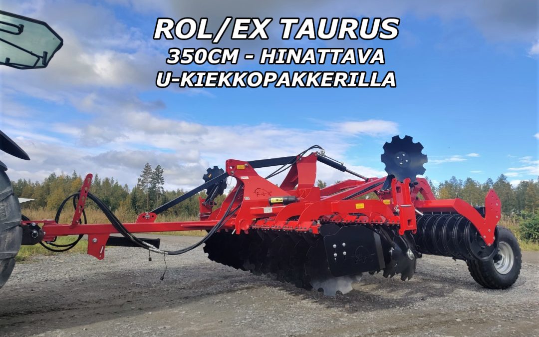 Rol/Ex Taurus 350cm HINATTAVA lautasmuokkain – VIDEO