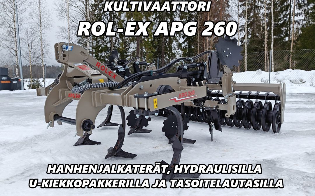 Rol-Ex APG260 kultivaattori – UUSI – Hydraulinen