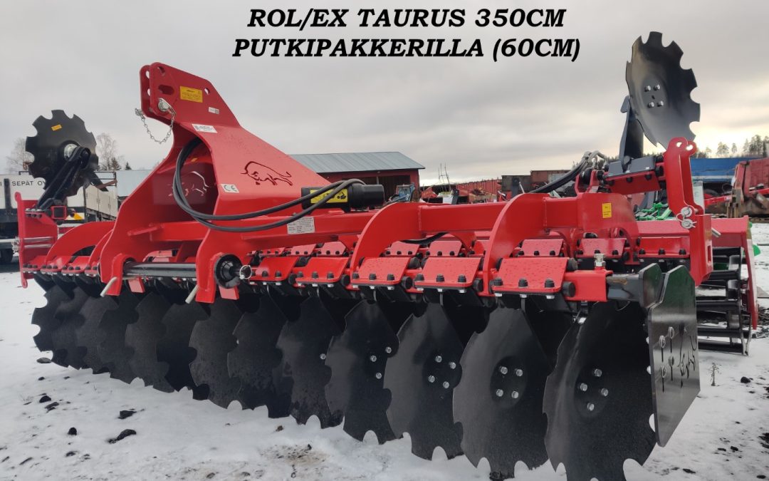 ROL/EX TAURUS 350CM LAUTASMUOKKARI – 60CM PUTKIPAKKERILLA