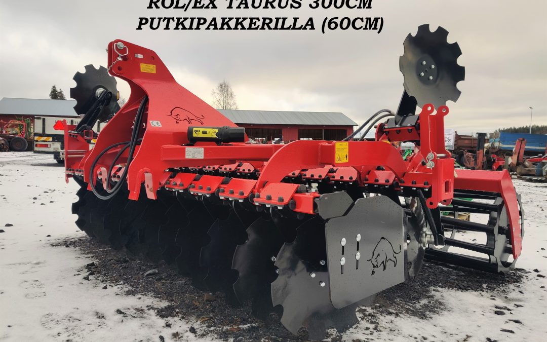 Rol/Ex Taurus 300cm – Putkipakkerilla (60cm) – KATSO VIDEO