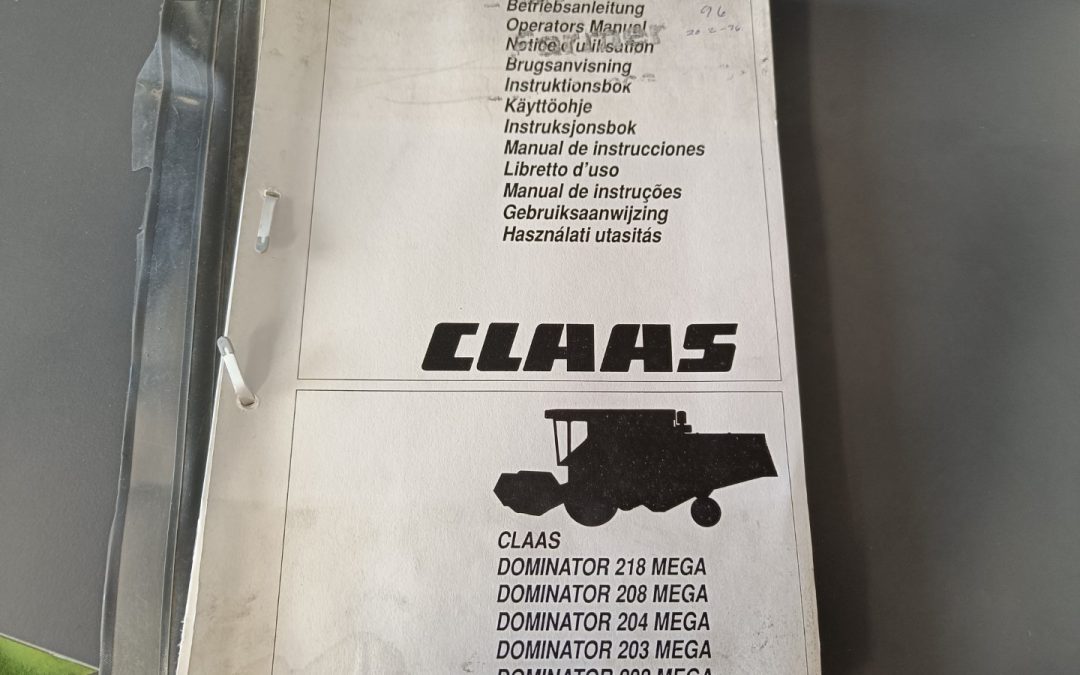 Claas Dominator Mega leikkuupuimurin ohjekirja