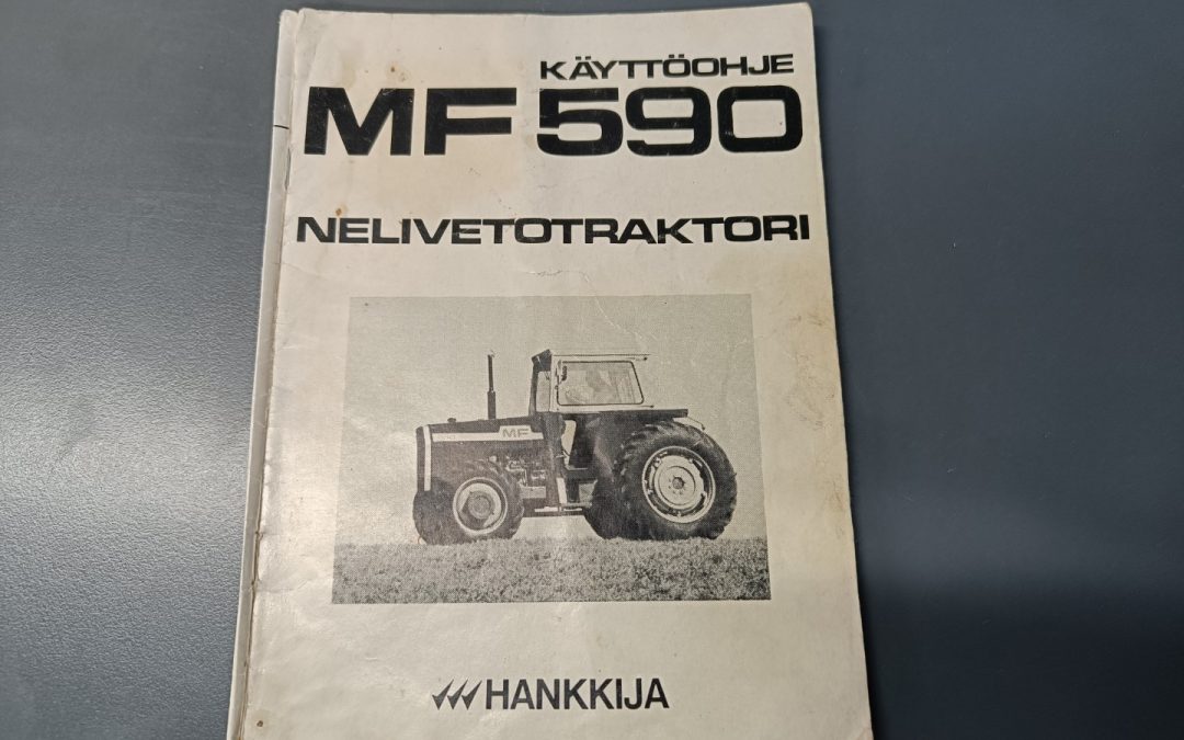 Massey Ferguson 590 4WD traktorin ohjekirjan lisäosa