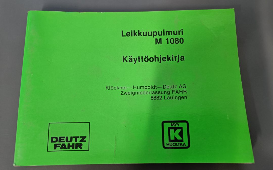 Deutz Fahr M1080 leikkuupuimurin ohjekirja