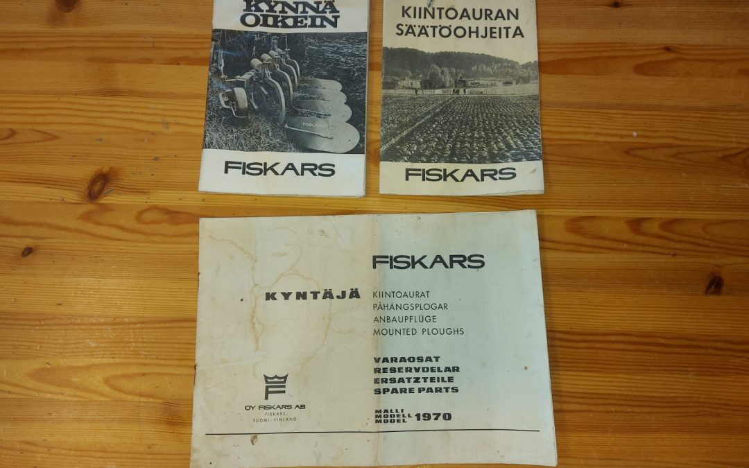 Fiskars sarka-auran ohje- ja varaosakirjoja