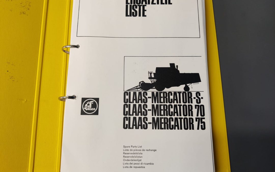 Claas Mercator S 70 Ja 75 VARAOSAKIRJA LEIKKUUPUIMURIIN