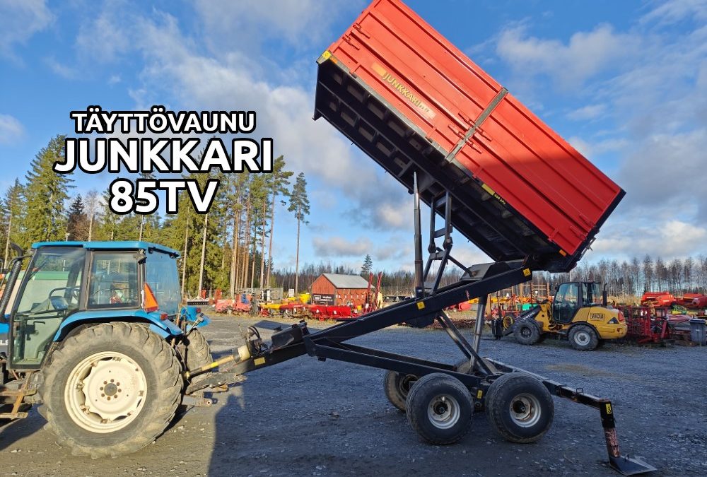 Junkkari 85TV telikippikärry – täyttövaunu – VIDEO